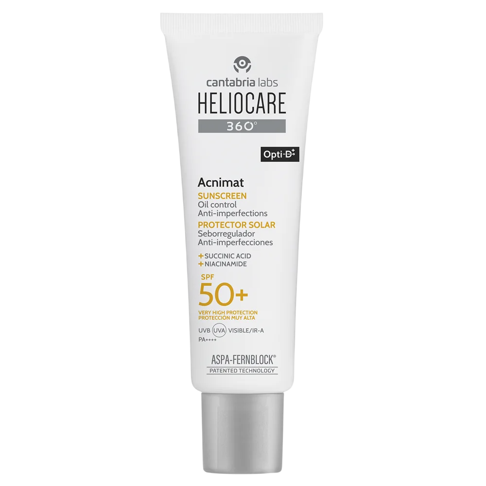 Cantabria Labs, Heliocare 360º Acnimat, Anti-Imperfecțiuni, Cremă de soare, Pentru față, SPF 50+, 50 ml