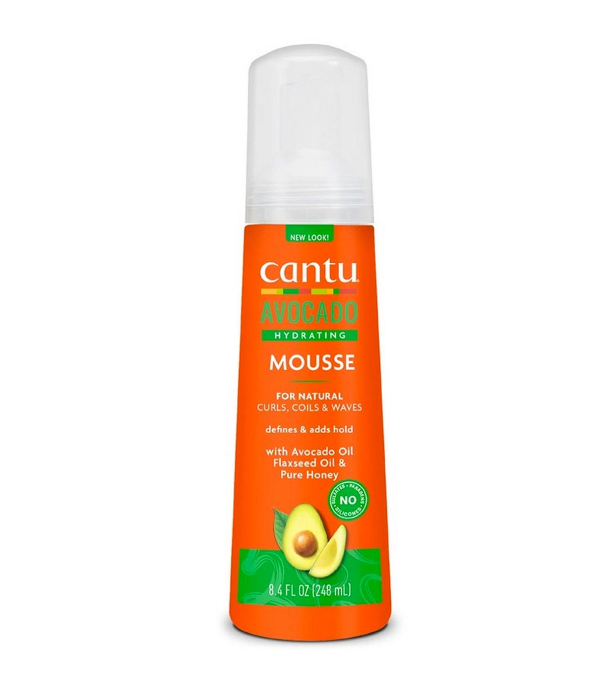 Cantu, Avocado, Ulei de avocado, Spumă de coafat, Definiție și control, Fixare ușoară, 248 ml