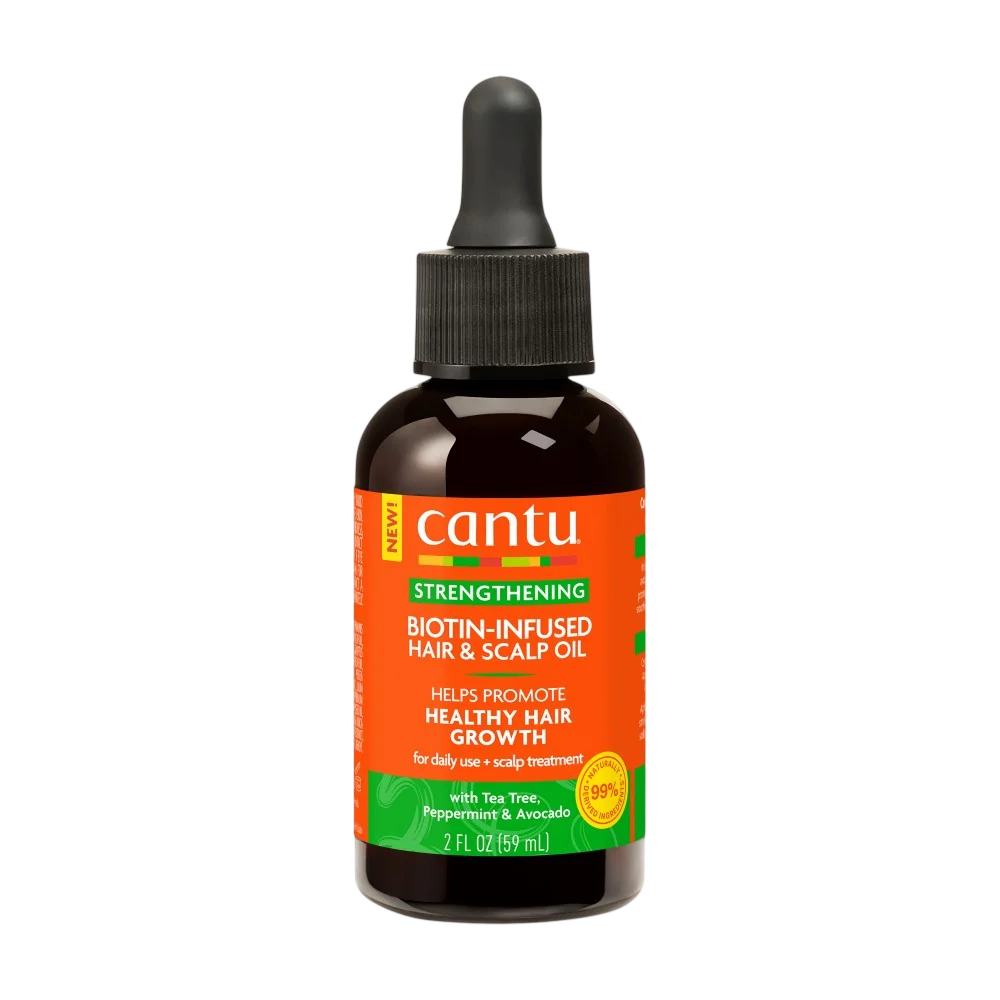 Cantu, Biotin-Infused, Ulei de arbore de ceai, Tratament cu ulei pentru păr, Pentru întărire, 59 ml