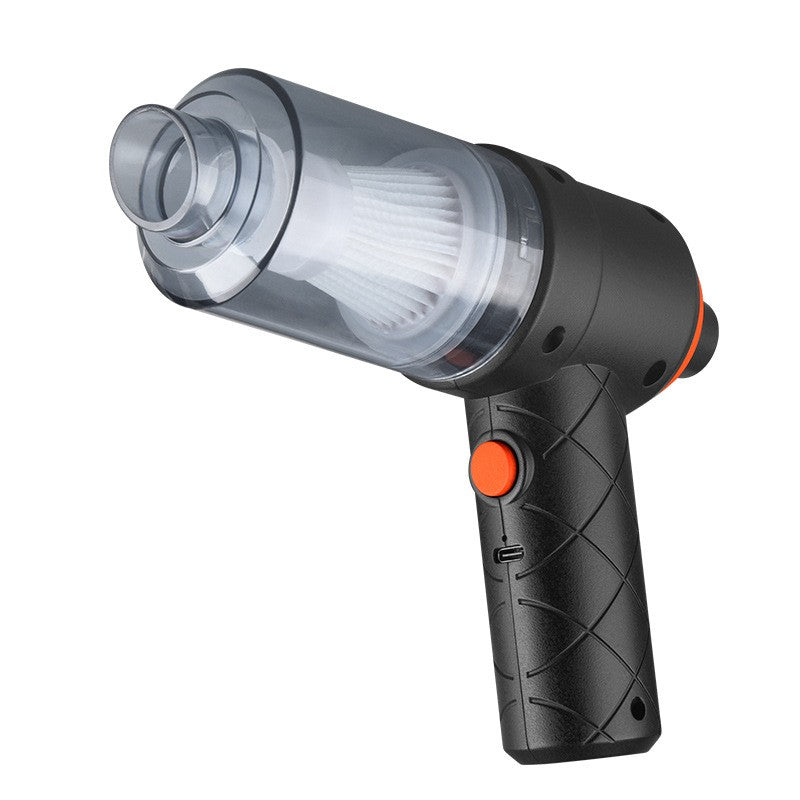 Aspirator Portabil fara Fir, Flippy, Tip Pistol 2 in 1, Suflare si Aspirare, Incarcare USB, Pentru Casa si Masina,