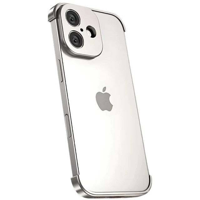 Carcasa de Telefon, Flippy, Compatibila Apple iPhone 17, Fara Rama, doar Colturi si Camera, din Metal, Grosime 0.1 mm,