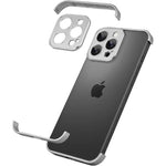 Carcasa de Telefon, Flippy, Compatibila Apple iPhone 17 Pro, Fara Rama, doar Colturi si Camera, din Metal, Grosime 0.1