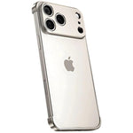 Carcasa de Telefon, Flippy, Compatibila Apple iPhone 17 Pro Max, Fara Rama, doar Colturi si Camera, din Metal, Grosime