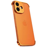 Carcasa de Telefon, Flippy, Compatibila Apple iPhone 17, Fara Rama, doar Colturi si Camera, din Metal, Grosime 0.1 mm,