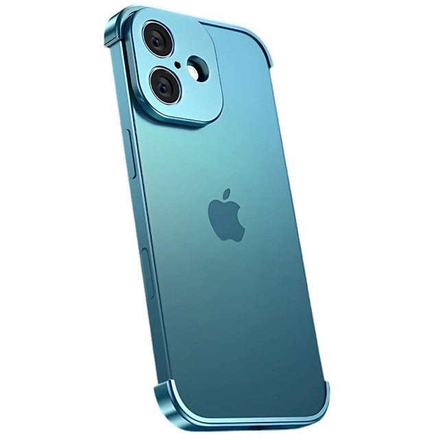 Carcasa de Telefon, Flippy, Compatibila Apple iPhone 17, Fara Rama, doar Colturi si Camera, din Metal, Grosime 0.1 mm,