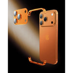 Carcasa de Telefon, Flippy, Compatibila Apple iPhone 17 Pro, Fara Rama, doar Colturi si Camera, din Metal, Grosime 0.1