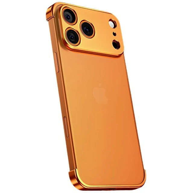 Carcasa de Telefon, Flippy, Compatibila Apple iPhone 17 Pro Max, Fara Rama, doar Colturi si Camera, din Metal, Grosime
