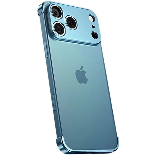 Carcasa de Telefon, Flippy, Compatibila Apple iPhone 17 Pro Max, Fara Rama, doar Colturi si Camera, din Metal, Grosime