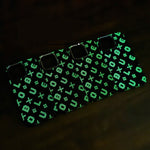 Carcasa Magnetica, Flippy, Compatibila Apple iPhone 15 Pro, din Fibra de Carbon, Litere Fosforescente, Portocaliu