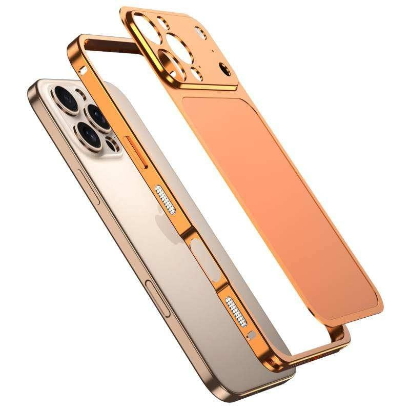 Carcasa Metalica, Flippy, Compatibila Apple iPhone 15 Pro, Creeaza Aspect de iPhone 17 Pro, Unibody Mat, Rezistenta la