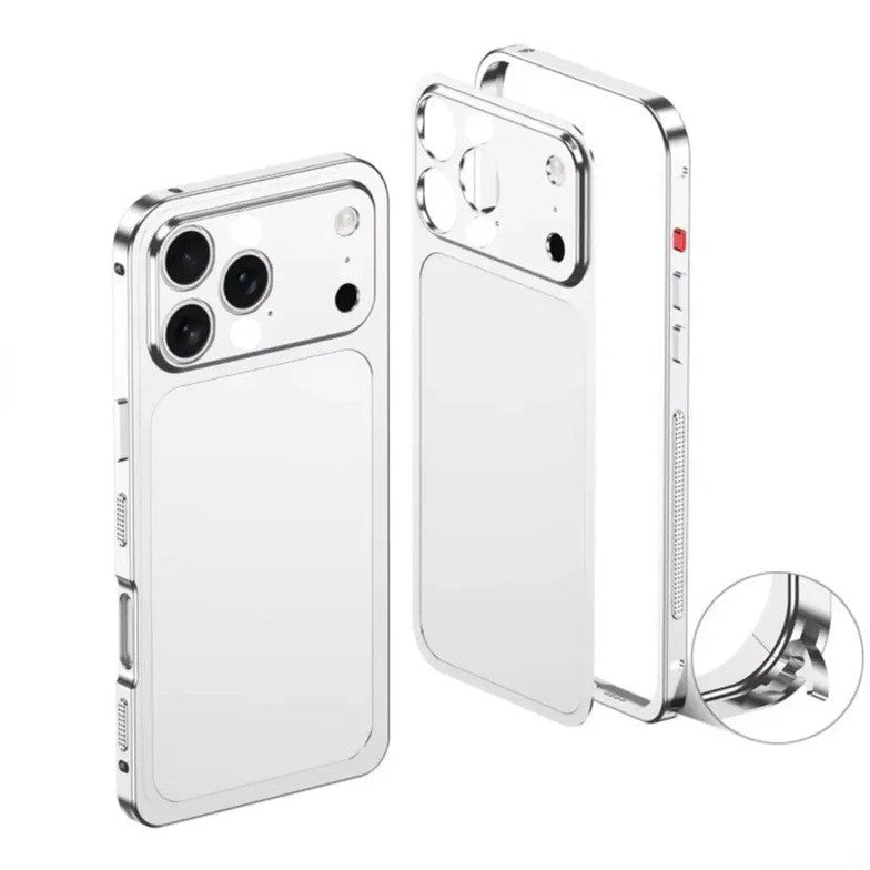 Carcasa Metalica, Flippy, Compatibila Apple iPhone 16 Pro Max, Creeaza Aspect de iPhone 17 Pro, Unibody Mat, Rezistenta