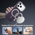 Husa MagSafe pentru iPhone 17, Flippy, Suport Card Detasabil, Carcasa pentru Telefon, Textura Fibra de Carbon, Business