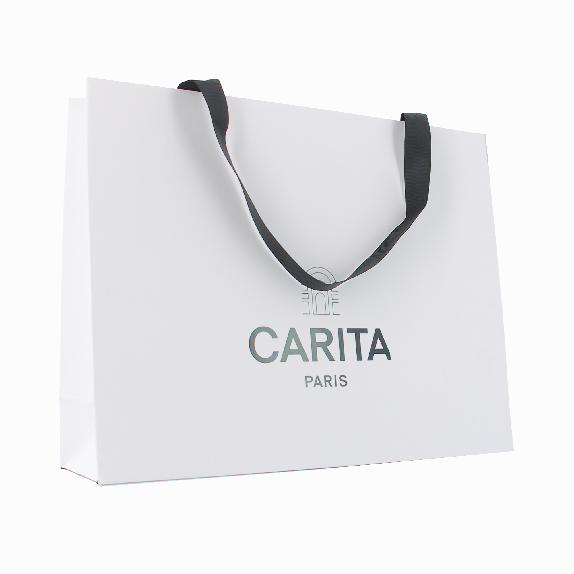 Carita Paris, Carita, Cumpărături, Sac de carton GWP, Fildeș, Mărimea L - Olmarkt