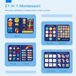 Carte Senzoriala Educativa Montessori, Flippy, Dezvoltare Abilitati Motorii, 5 Pagini, Model Dinozauri, 28x22x7 cm,
