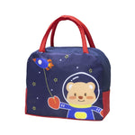 Geanta Termoizolanta pentru Copii, Flippy, 23x13x19 cm, Model Imprimeu Ursulet Astronaut, din Folie de Aluminiu si
