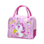 Geanta Termoizolanta pentru Copii, Flippy, 23x13x19 cm, Model Imprimeu Unicorn, din Folie de Aluminiu si Panza Oxford,