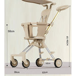 Carucior Pliabil, Flippy, 1-3 Ani, Reversibil, 4 Roti, Parasolar, din Aliaj de Aluminiu + Plastic + Textil, 52 x 42 x