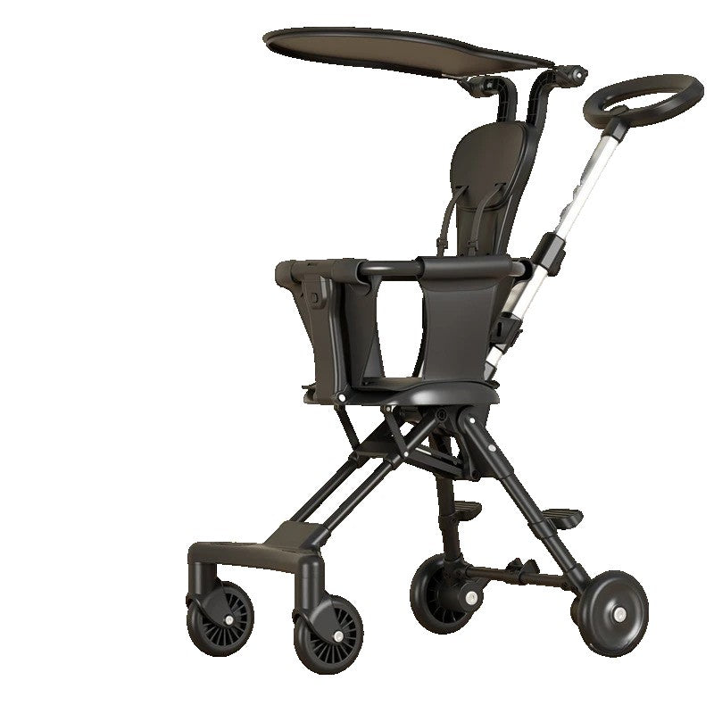 Carucior Pliabil, Flippy, 1-3 Ani, Reversibil, 4 Roti, Parasolar, din Aliaj de Aluminiu + Plastic + Textil, 52 x 42 x