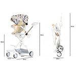 Carucior Sport Flippy 3in1, 6-36 Luni, Reversibil, Pliabil, Tavita pentru Masa, Pozitie de Somn, Centura de Siguranta,
