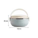 Caserola pentru alimente Flippy, lunch box, 700 ml, otel inoxidabil, maner, valva aerisire, inchidere etansa, 15 x 8.5
