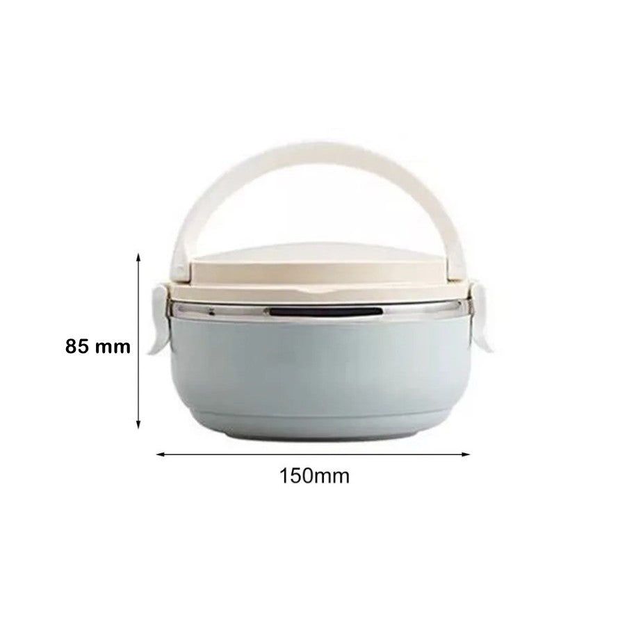 Caserola pentru alimente Flippy, lunch box, 700 ml, otel inoxidabil, maner, valva aerisire, inchidere etansa, 15 x 8.5