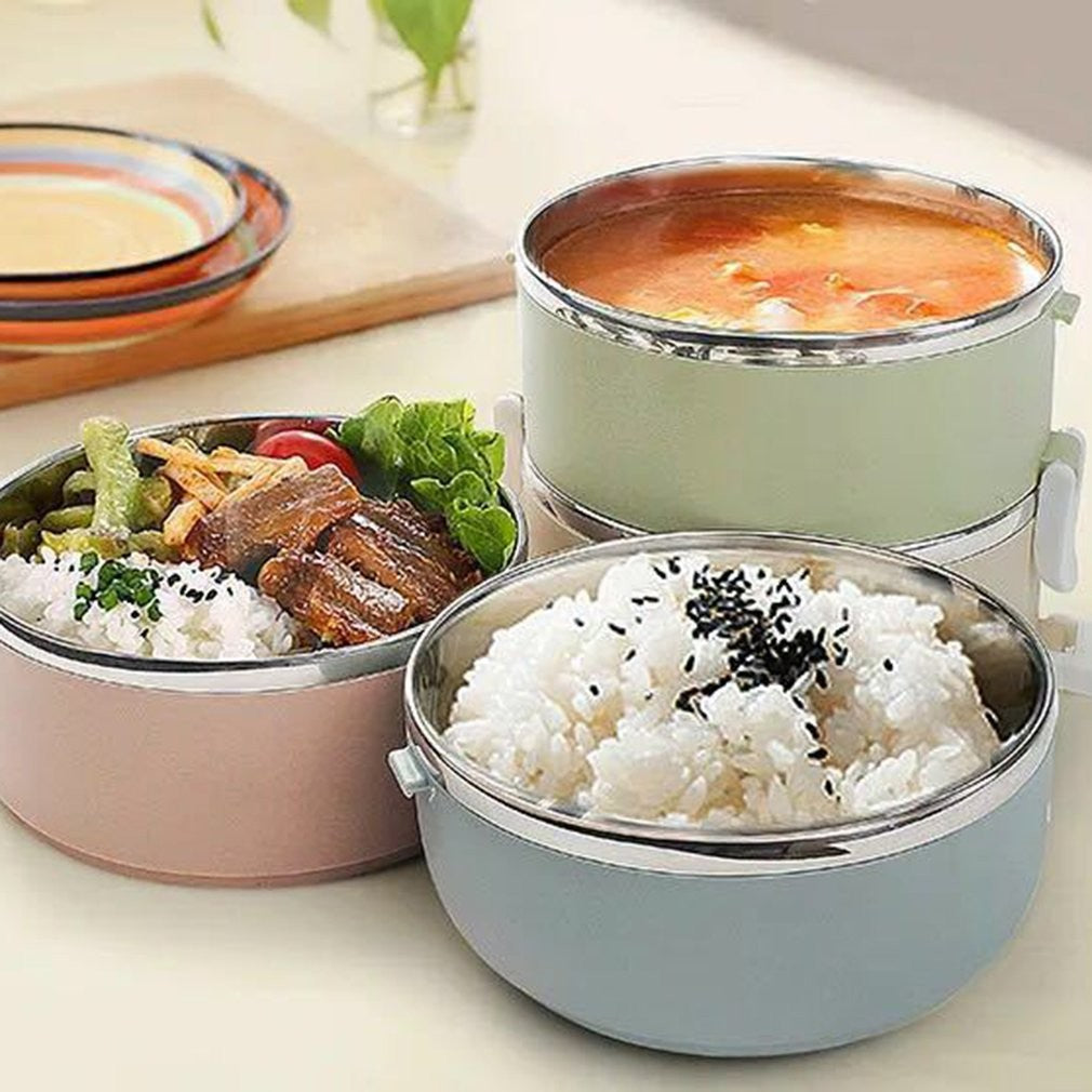 Caserola pentru alimente Flippy, lunch box, 700 ml, otel inoxidabil, maner, valva aerisire, inchidere etansa, 15 x 8.5