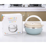 Caserola pentru alimente Flippy, lunch box, 700 ml, otel inoxidabil, maner, valva aerisire, inchidere etansa, 15 x 8.5