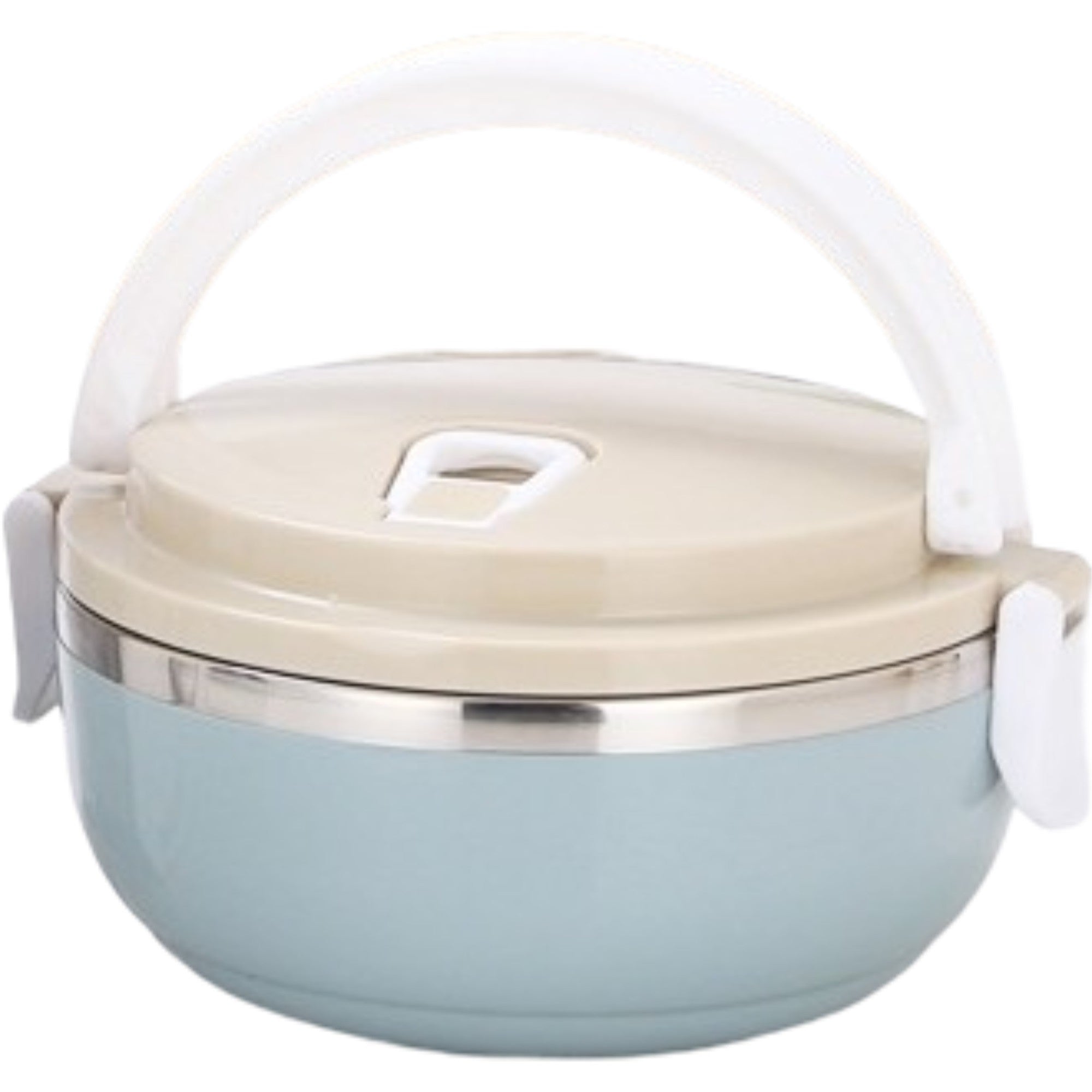 Caserola pentru alimente Flippy, lunch box, 700 ml, otel inoxidabil, maner, valva aerisire, inchidere etansa, 15 x 8.5