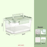 Caserola portabila pentru mancare fresh Flippy, 1500 ml, 2 furculite,10 x 13.5 x 20 cm, 2 capace detasabile pentru