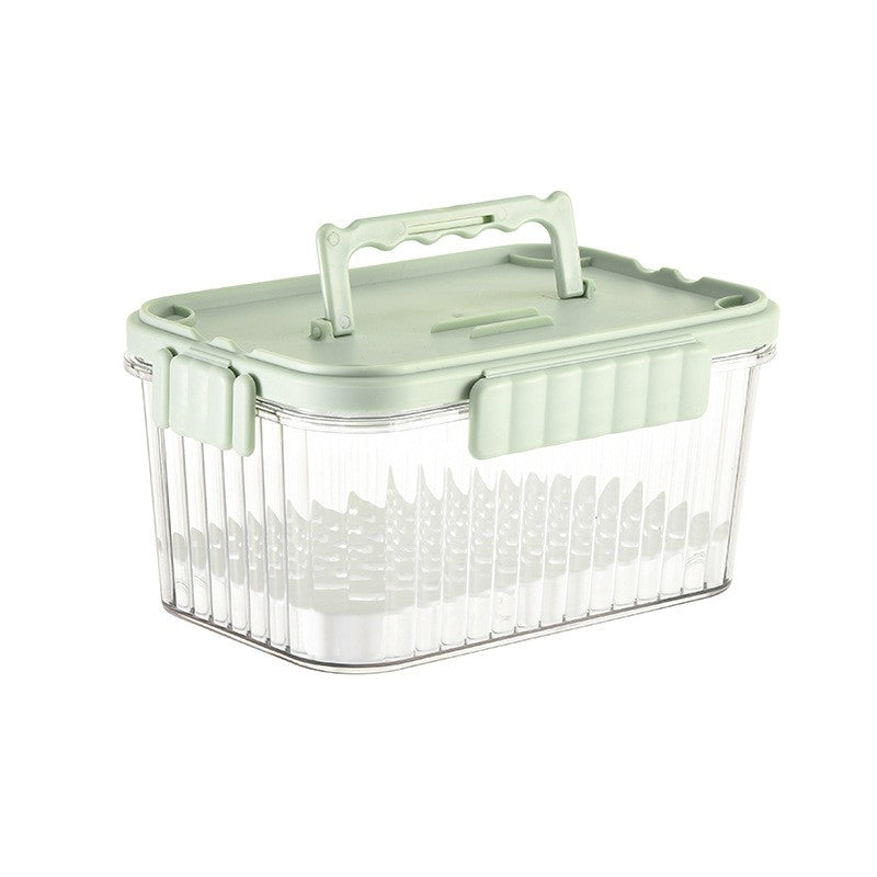 Caserola portabila pentru mancare fresh Flippy, 1500 ml, 2 furculite,10 x 13.5 x 20 cm, 2 capace detasabile pentru