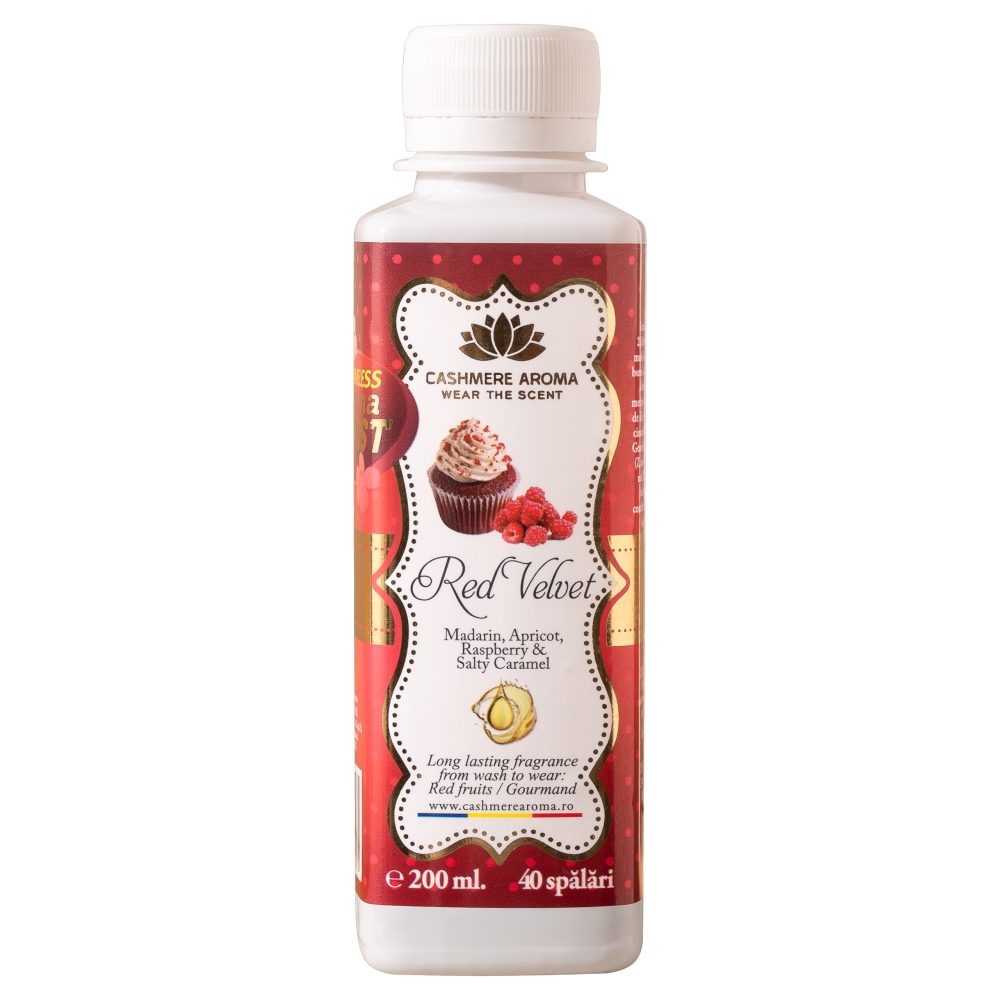 Parfum pentru Rufe, Cashmere Aroma, Red Velvet, 200 ml, Pana la 40 Spalari