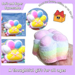 Jucarie Antistres Squishy, Flippy, cu Revenire Lenta, Model Labuta de Pisica Pufoasa, 12.5x10.5 cm, 220g, Squeeze Pinch