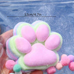 Jucarie Antistres Squishy, Flippy, cu Revenire Lenta, Model Labuta de Pisica Pufoasa, 12.5x10.5 cm, 220g, Squeeze Pinch
