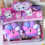 Jucarie Antistres Squishy, Flippy, cu Revenire Lenta, Model Labuta de Pisica, cu Pestisor, 220g, 12.5 x 10.5 cm Squeeze