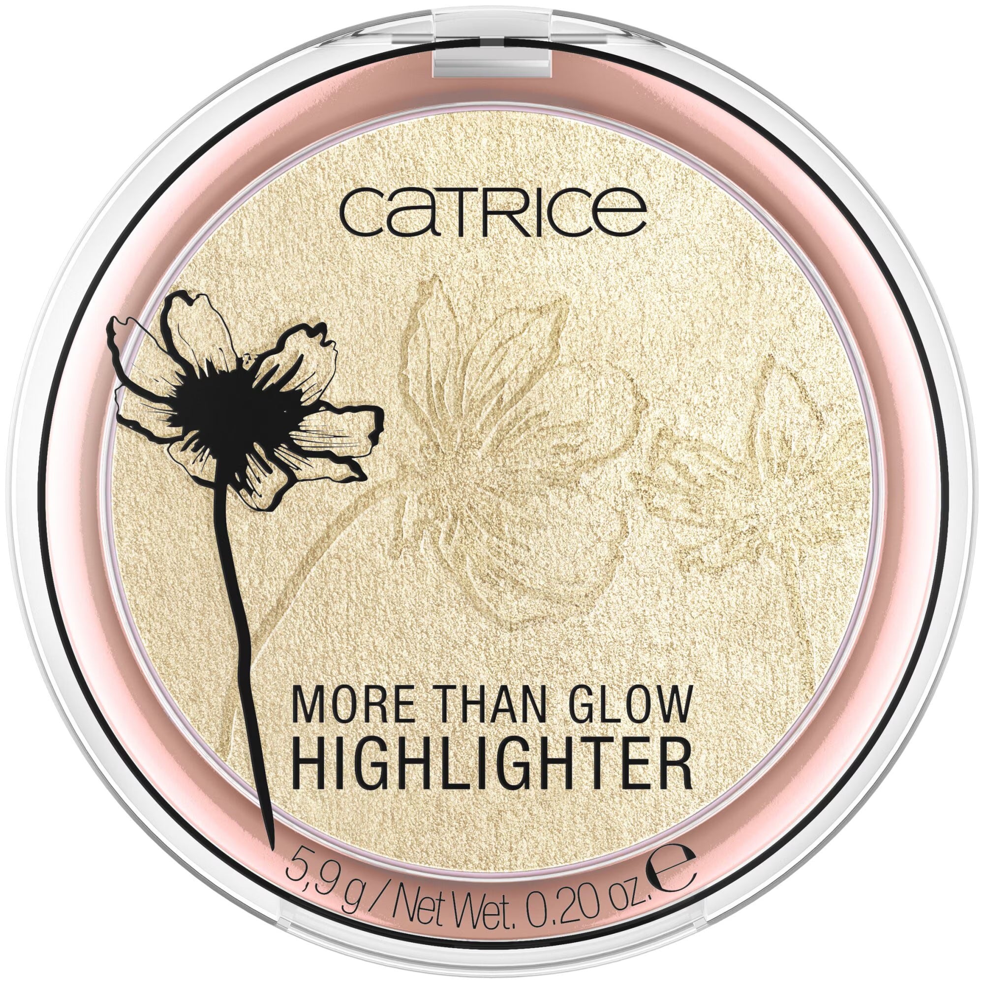 Catrice, More Than Glow, Luminos, Compact de fard și iluminator, 010, Ultimate Platinum Glaze, 5.9 g