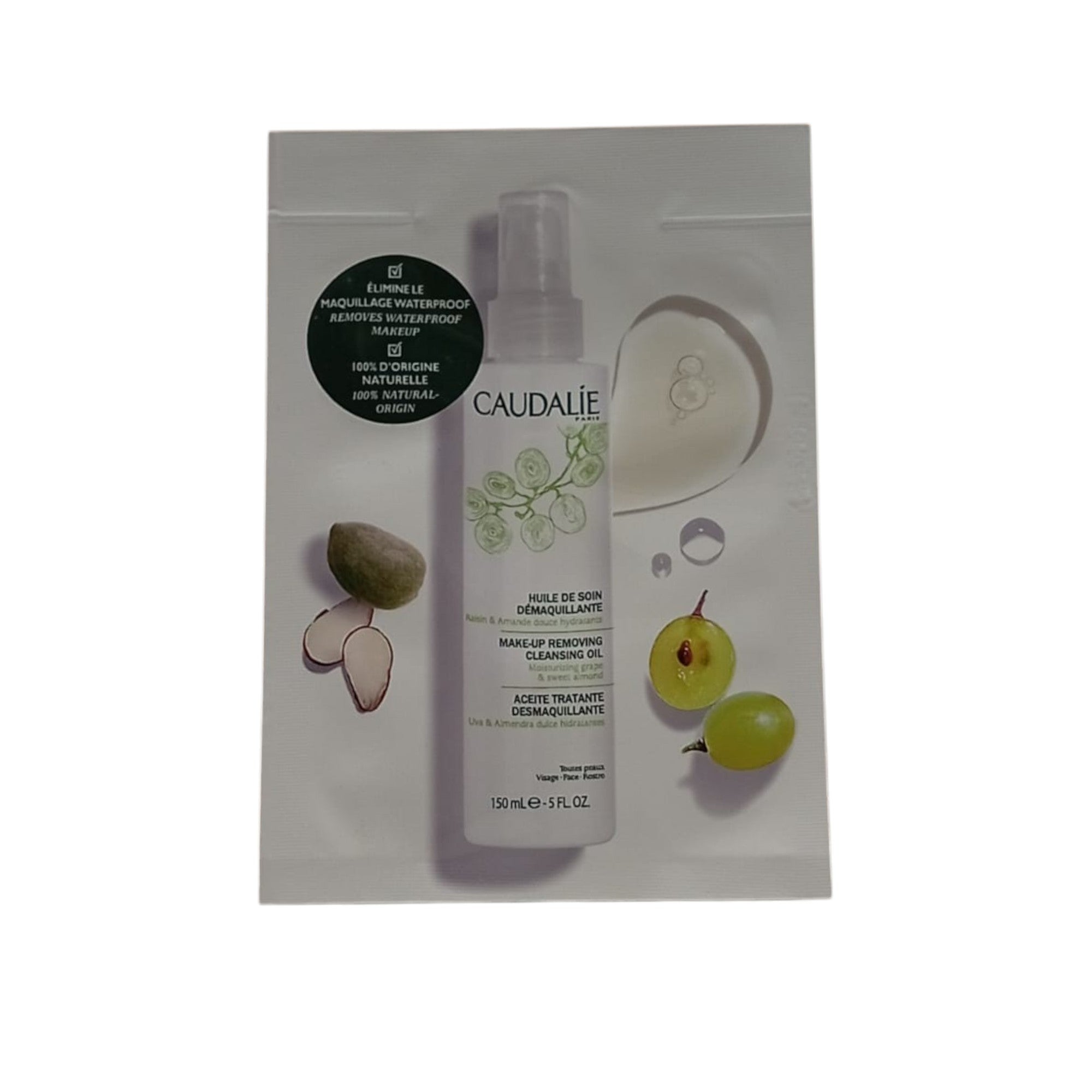 Caudalie, Vinoclean, Natural, Curățare, Ulei de curățare, Pentru față, 3 ml *Mostră - Olmarkt