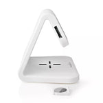 Ceas cu alarma Nedis incarcator wireless Qi lumina multicolora alb