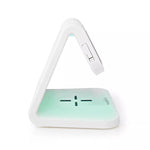 Ceas cu alarma Nedis incarcator wireless Qi lumina multicolora alb