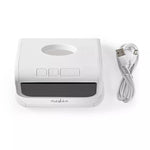 Ceas cu alarma Nedis incarcator wireless Qi lumina multicolora alb
