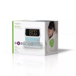 Ceas cu alarma Nedis incarcator wireless Qi lumina multicolora alb