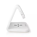 Ceas cu alarma Nedis incarcator wireless Qi lumina multicolora alb
