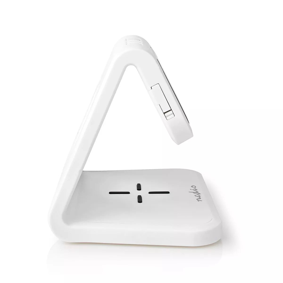 Ceas cu alarma Nedis incarcator wireless Qi lumina multicolora alb