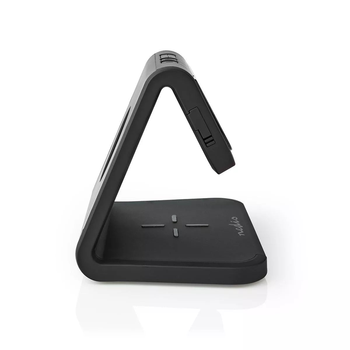 Ceas cu alarma Nedis incarcator wireless Qi lumina multicolora negru