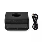 Ceas cu alarma Nedis incarcator wireless Qi lumina multicolora negru