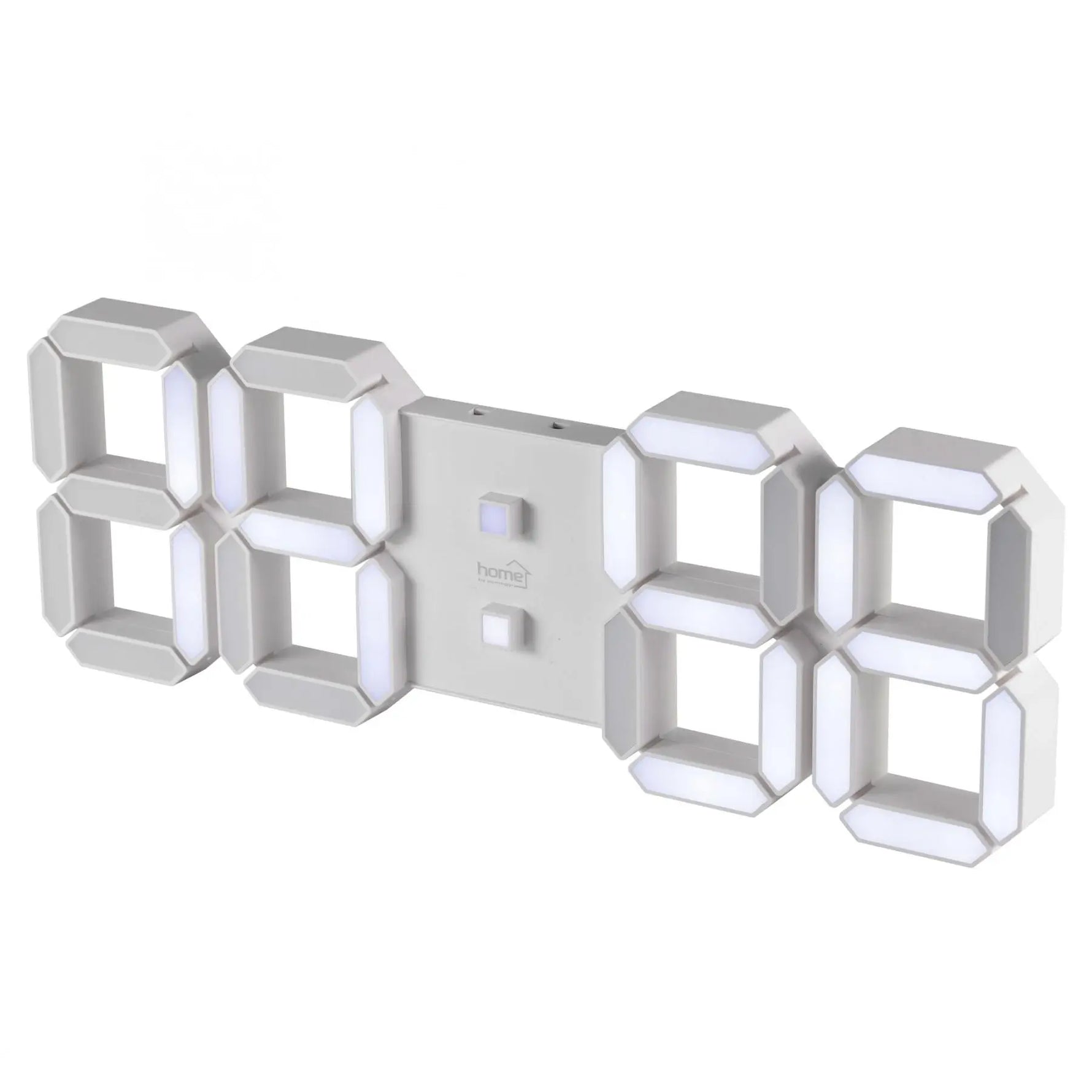 Ceas desteptator digital LED 3D alb 128mm 5V USB telecomanda Home LTC 05