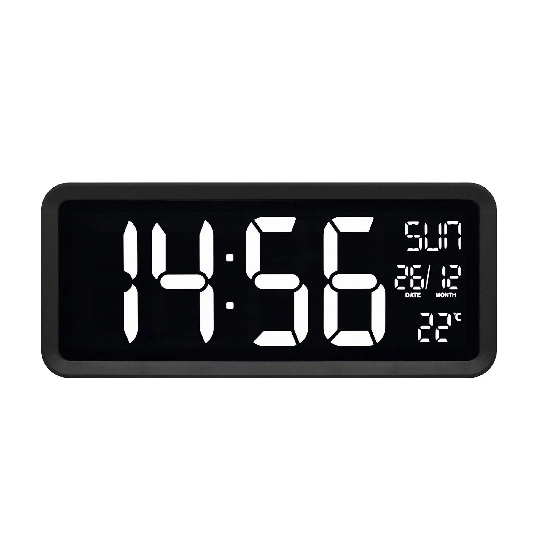 Ceas gigant de masa /perete cu LED cu termometru 37x16x3.9cm Home LTCJUMBO