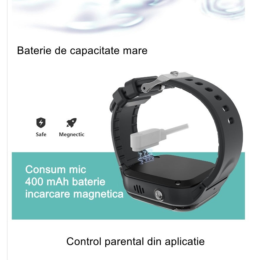 Ceas Smartwatch Pentru Copii LT31E-4G cu Functie Telefon, Localizare GPS, Istoric traseu, Apel de Monitorizare, Camera,
