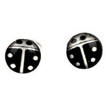 Cercei Din Argint 925, Jolie Silver, Model Buburuză, Placaj Cu Rodiu, 0.38g