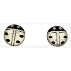 Cercei Din Argint 925, Jolie Silver, Model Buburuză, Placaj Cu Rodiu, 0.38g