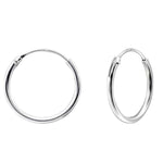 Cercei Argint 925, Jolie Silver, pentru Dama, Model Creole, 0.12 cm, 0.68 g, Argintiu